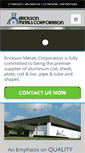 Mobile Screenshot of ericksonmetals.com